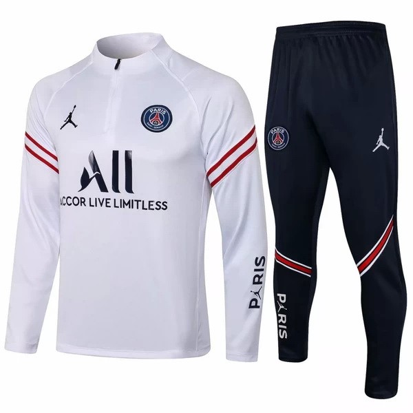 Survetement Football Paris Saint Germain 2021-22 Blanc Noir